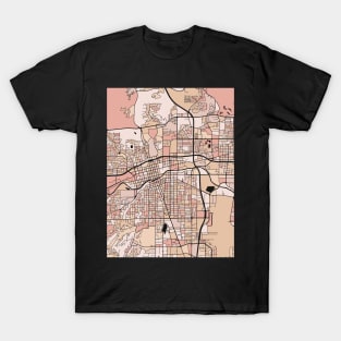Reno Map Pattern in Soft Pink Pastels T-Shirt